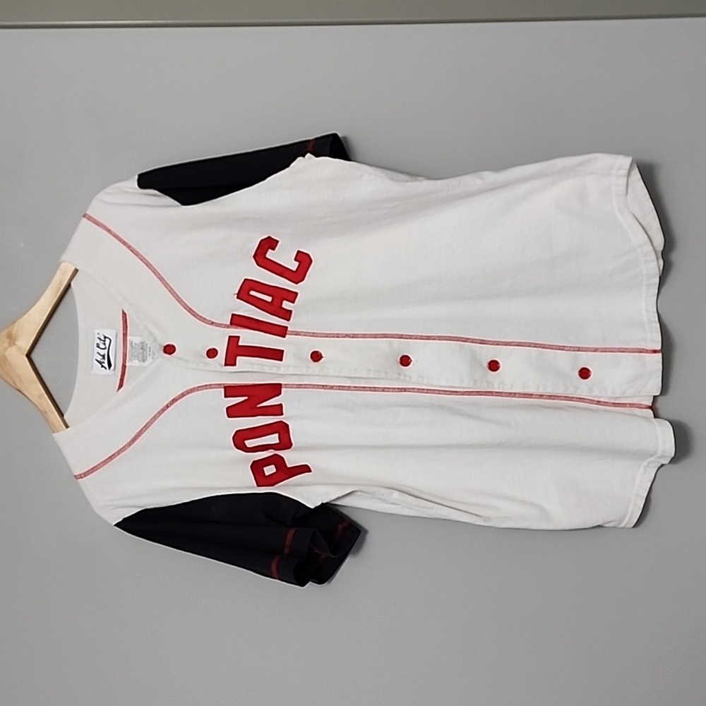 Pontiac Button Down Jersey Shirt size Large